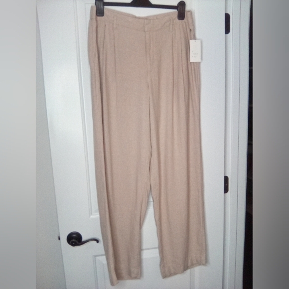 Women's Linen Essential Trouser-A New Day-Tan - Picture 12 of 15
